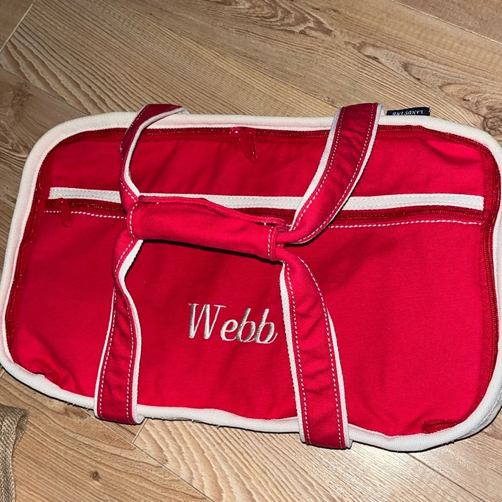 Lands End Insulated Casserole Carrier (with embroidered WEBB name) Canvas